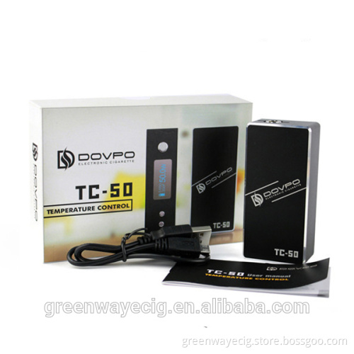 New arrival!!! Dovpo TC 50W Box Mod Temperature Control tc-50 vapor mod vs Dovpo mini 50w